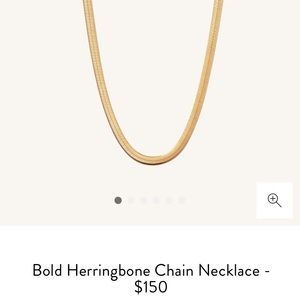 Mejuri 16” Bold Herringbone Chain Necklace